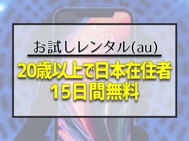 スマホキャリアのauでもスマホのお試しレンタルが可能です。