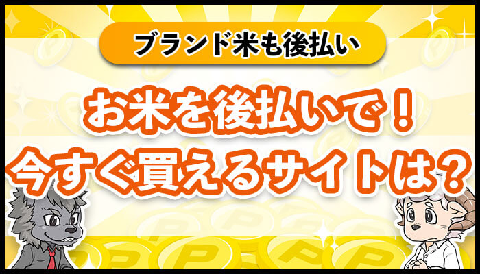 お米を後払いで今すぐ買えるサイトまとめ｜ブランド米も後払いOK！