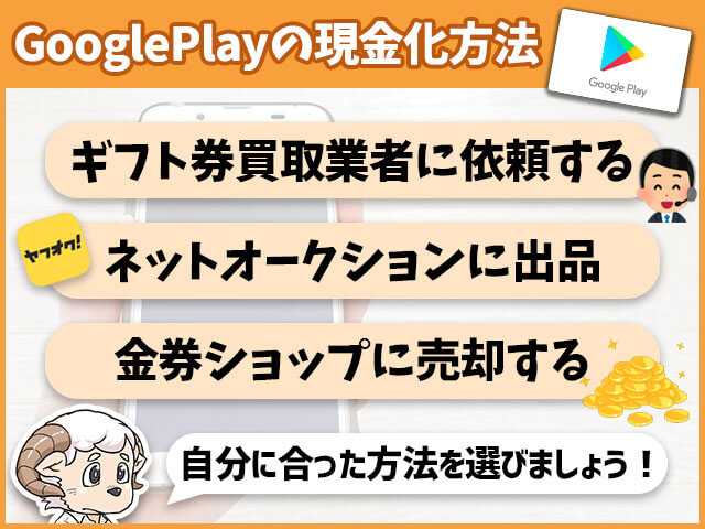 GooglePlayの現金化方法まとめ