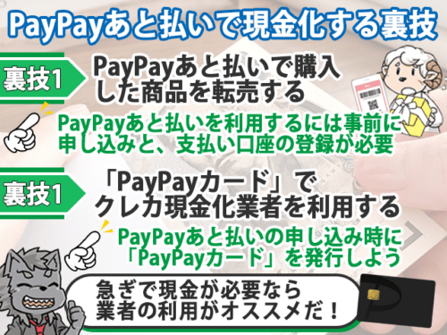 PayPay後払い現金化する裏技