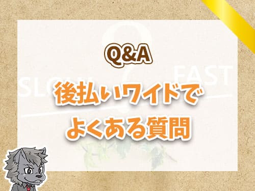 後払いワイドでよくある質問