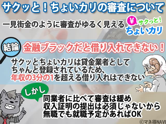 サクッと！チョイカリの審査について