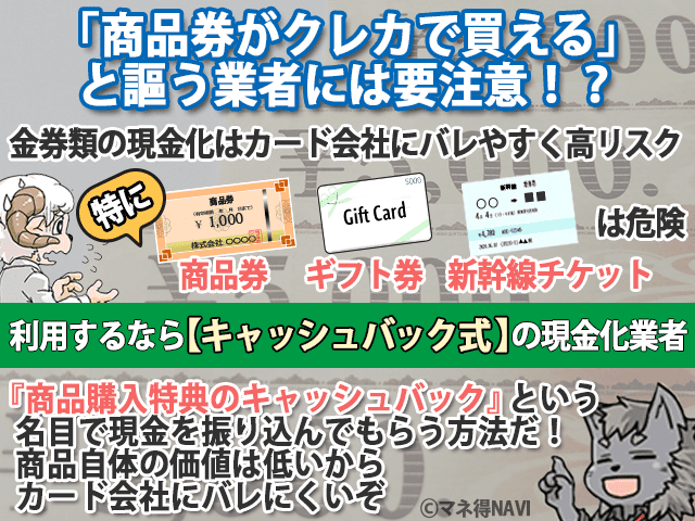 「商品券がクレカで買える」と謳う業者には要注意！？