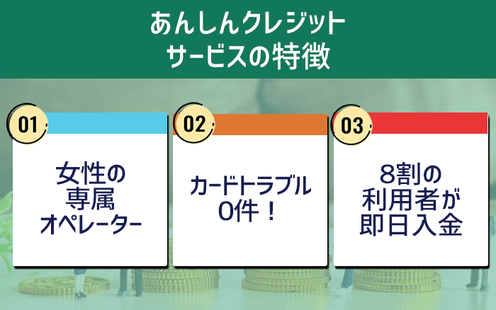 あんしんクレジットサービスの特徴3つ