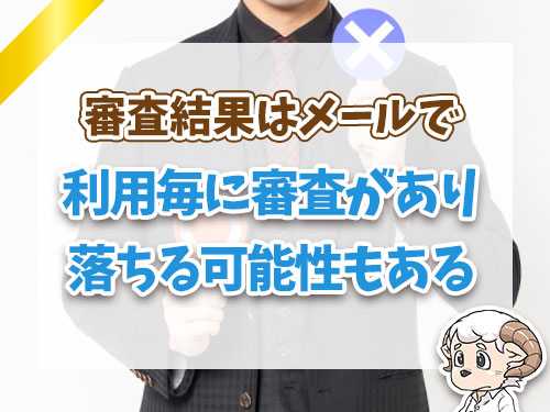 利用毎に審査があり落ちる可能性もある