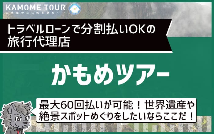 トラベルローンで分割払いOKの旅行代理店：カモメツアー