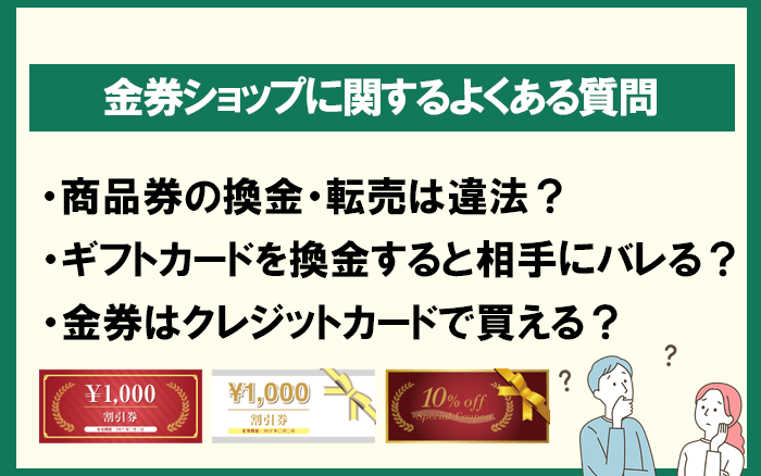 金券ショップに関するよくある質問