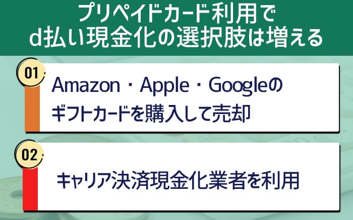 ワンタッチカード利用でd払い現金化の選択肢はもっとある