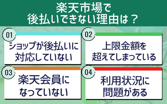 楽天市場で後払いできない理由