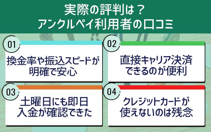 実際の評判は？アンクルペイの利用者の口コミ