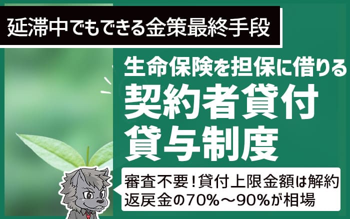 延滞中でもできる金策最終手段　契約者貸付貸与制度