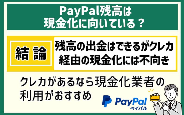 Paypal残高は現金化に向いている？