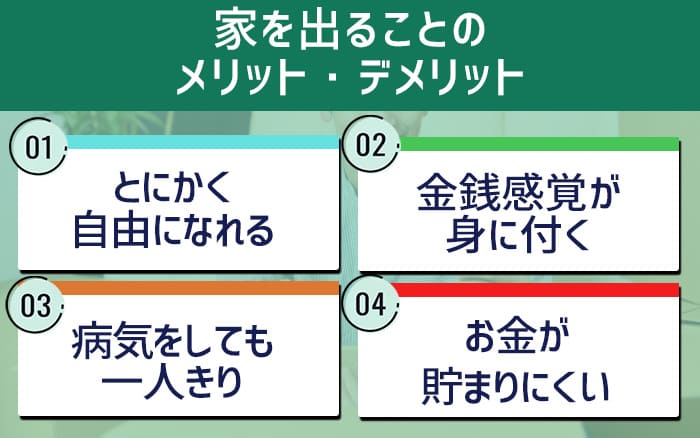 家を出ることのメリット・デメリット