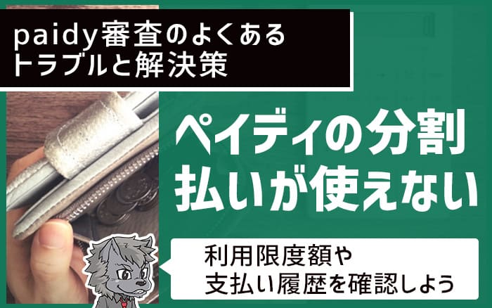 paidy審査のよくあるトラブルと解決策 ペイディの分割払いが使えない