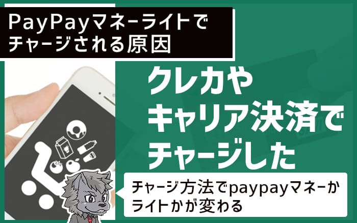 PayPayマネーライトでチャージされる原因 クレカやキャリア決済でチャージした