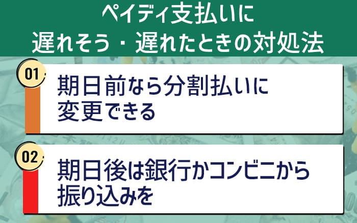 ペイディ支払いに遅れそう・遅れたときの対処法