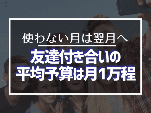 友達付き合いに必要な金額の平均は？