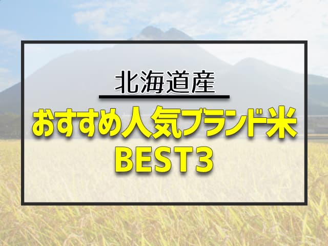 北海道産のおすすめ人気ブランド米BEST3