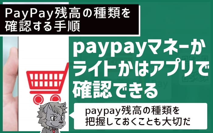 PayPay残高の種類を確認する手順 paypayマネーかライトかはアプリで確認できる